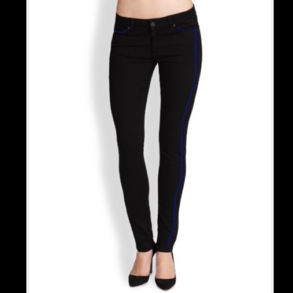 PAIGE Black Velvet Skinny Denim Jeans Size 29 - Picture 1 of 13